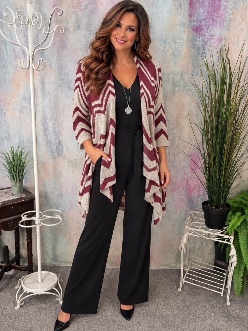 📌Crystal-Kobe Wear It Your Way! Waterfall Open Knit Duster Cardigan